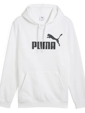 Puma Cream Hoodie with Black Logo Print